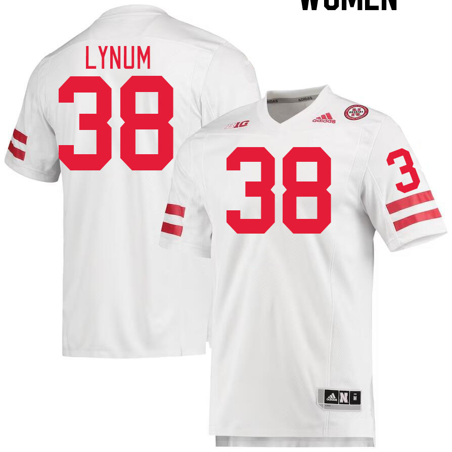 Women #38 Tamon Lynum Nebraska Cornhuskers College Football Jerseys Stitched Sale-White - Click Image to Close